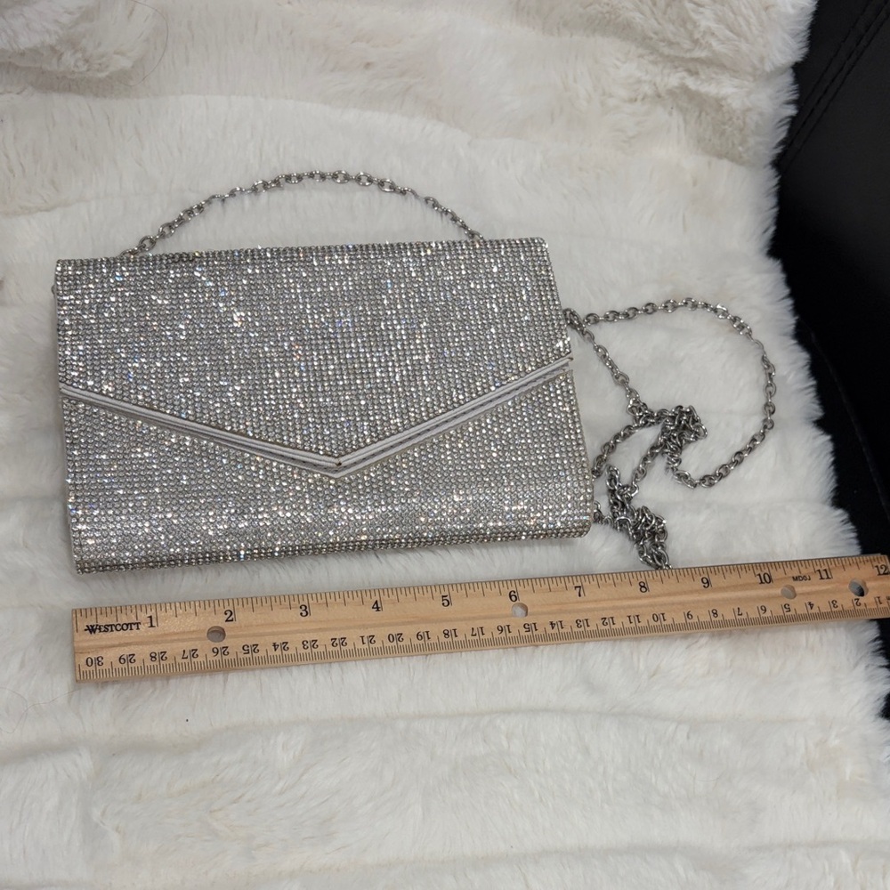 Elegant Silver Clutch Bag